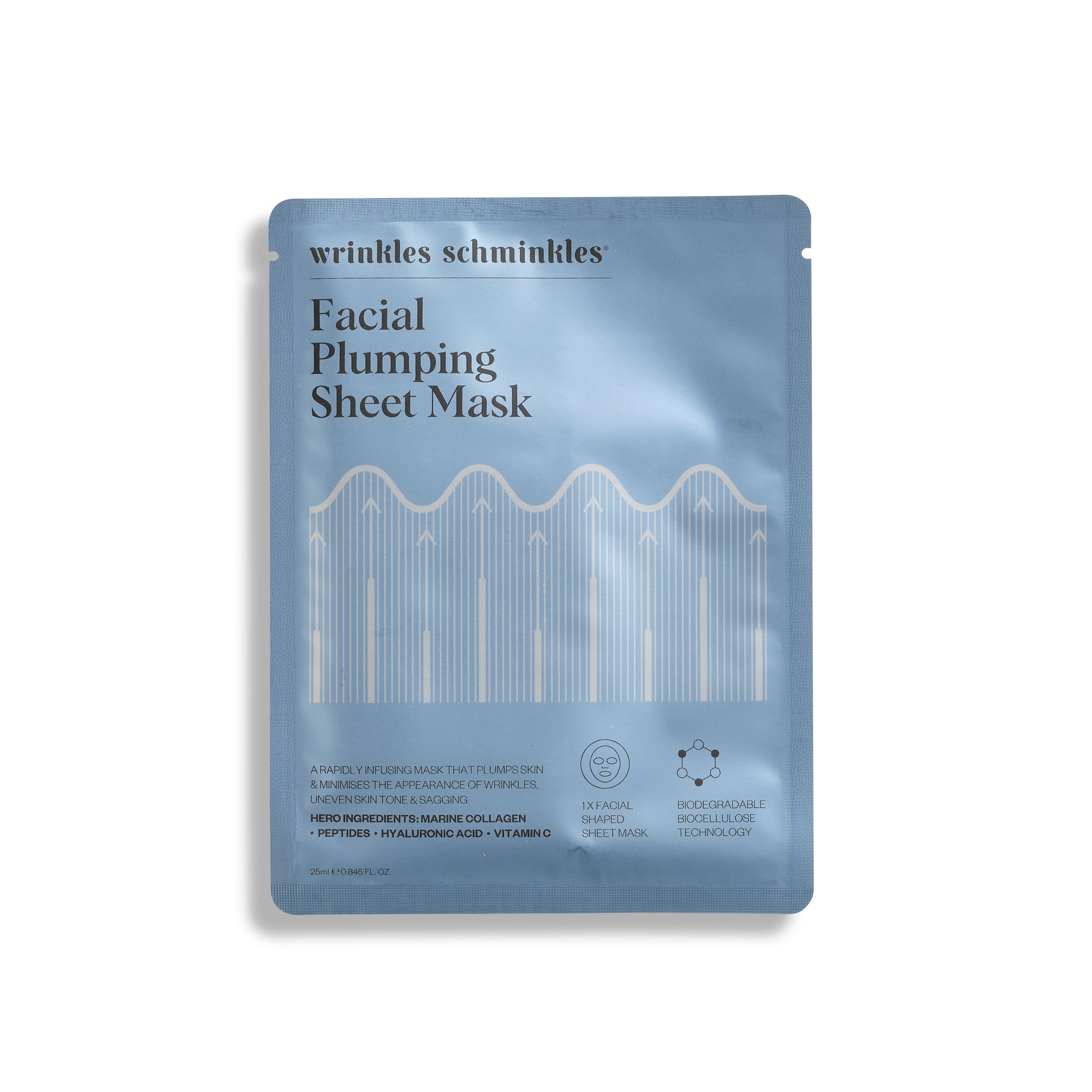 Wrinkles Schminkles Facial Plumping Sheet Mask biocellulose