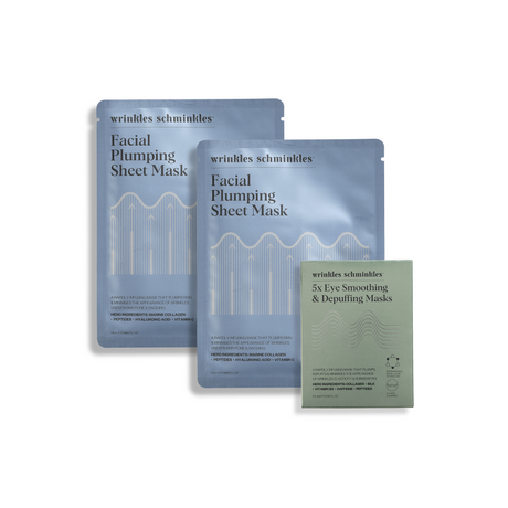 Wrinkles Schminkles Plump & Brighten Sheet Mask Bundle packaging