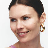 Eye patch applied to help smooth crow's feet and under-eye wrinkles